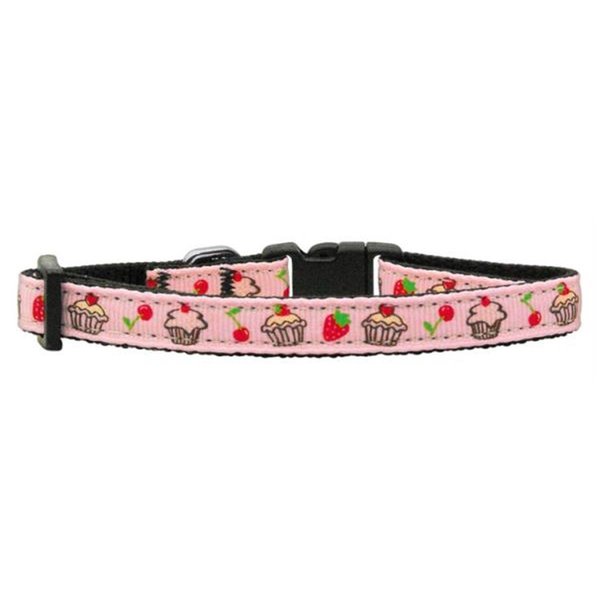 Unconditional Love Cupcakes Nylon Ribbon Collar Light Pink Small UN763601